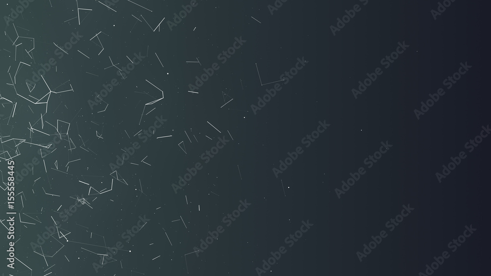Poster absract geometry background with lines and dots