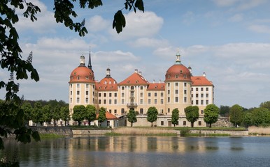 Fototapeta na wymiar Moritzburg Castle near Dresden in Saxony in south Germany