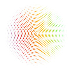 Set of Abstract Halftone Design Elements. Vector illustration.