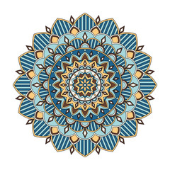 Color floral mandala, vector illustration