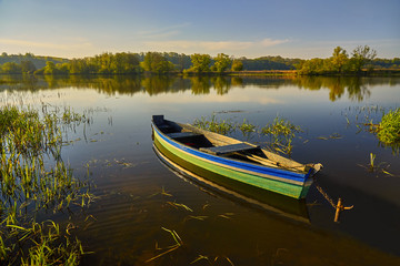 Fishing boat, river Nogat, Poland