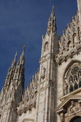 Fototapeta na wymiar Details on Duomo Milan Cathedral in Italy