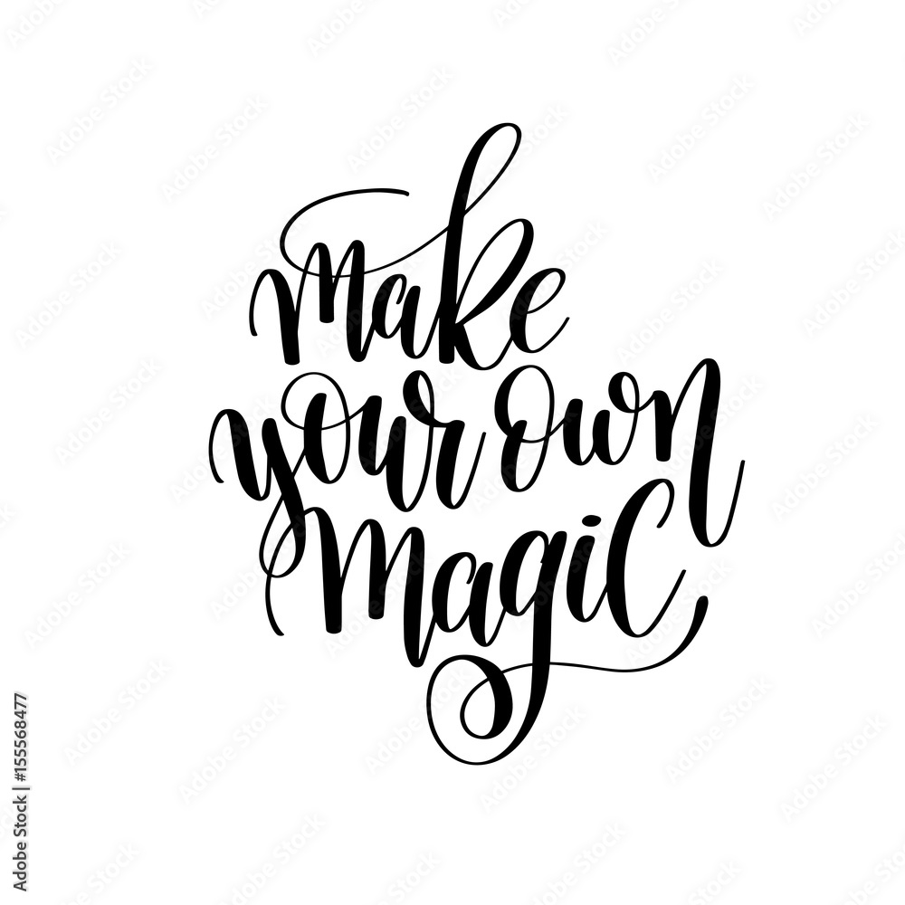 Canvas Prints make your own magic brush ink hand lettering inscription