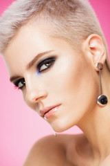 Beautiful woman with beautiful make up