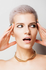 Beautiful woman with beautiful make up