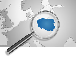 Obraz premium Landkarte *** Europa Polen 