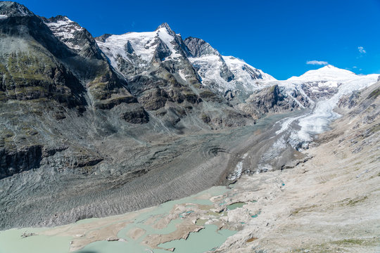 Gipfel Gro&szlig;glockner in &Ouml;sterreich mit seinem Pasterzengletscher