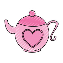 cute teapot isolated icon vector illustration design