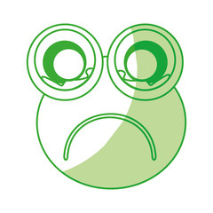 comic frog character icon vector illustration design