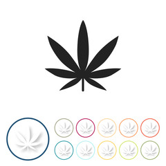 Bunte 3D Buttons - Marihuana