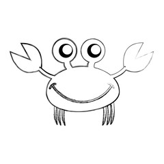 comic character crab icon vector illustration design