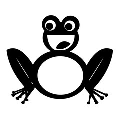 comic frog character icon vector illustration design