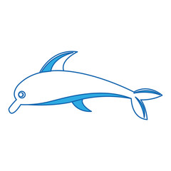cute dolphin silhouette icon vector illustration design