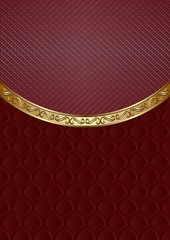 Decorative background with vintage pattern and golden ornaments