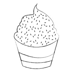 sweet and delicious cupcake isolated icon vector illustration design
