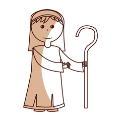 saint joseph manger character vector illustration design