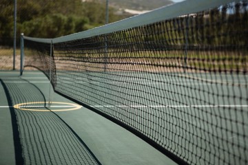 Close up of tennis court