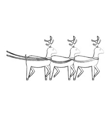 cute reindeer christmas icon vector illustration design