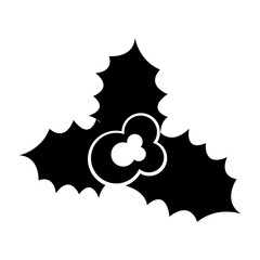 merry christmas leafs decorative vector illustration design