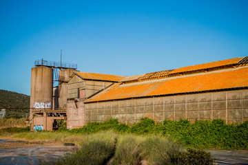 Fototapeta na wymiar Dans l'usine abandonnée de Toscane