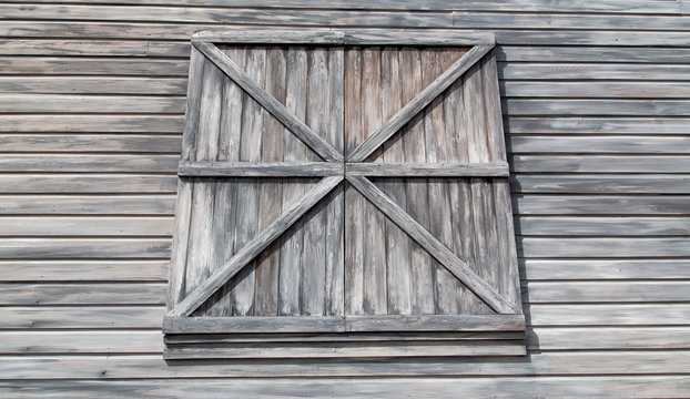 Weathered Barn Clapboard Siding and Window