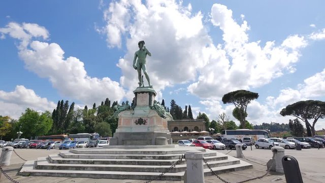 Sculpture of David in Piazzale Michelangelo, Florence, Tuscany, Italy, May 2017 