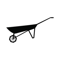 wheelbarrow used to carry tools for agriculture work vector illustration