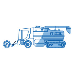 agriculture vehicle concept - cultivation seeding and harvesting packing and transportation vector illustration