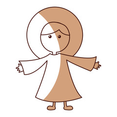 little jesus baby manger character vector illustration design