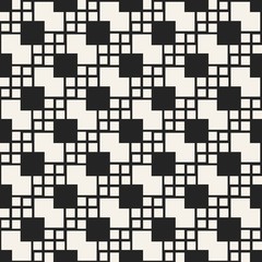 Abstract concept vector monochrome geometric pattern. Black and white minimal background. Creative illustration template. Seamless stylish texture. For wallpaper, surface, web design, textile, decor.