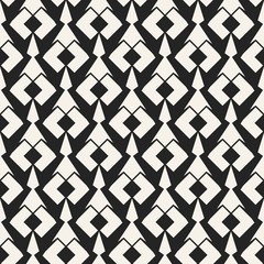 Abstract concept vector monochrome geometric pattern. Black and white minimal background. Creative illustration template. Seamless stylish texture. For wallpaper, surface, web design, textile, decor.