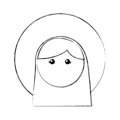 mary virgin manger character vector illustration design