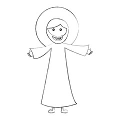 saint joseph manger character vector illustration design