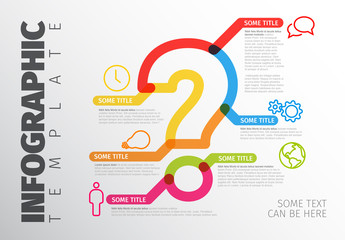 Colorful Question Mark Infographic Layout