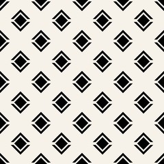 Abstract concept vector monochrome geometric pattern. Black and white minimal background. Creative illustration template. Seamless stylish texture. For wallpaper, surface, web design, textile, decor.