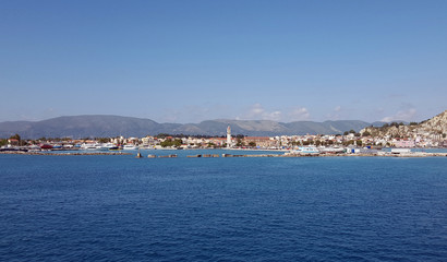 Naklejka na ściany i meble Zante town panorama from the sea