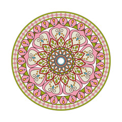 mandala decorative round lace style. vintage pattern filled vector illustration