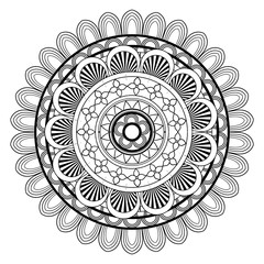 mandala vintage decoration geometric pattern tribal ethnic vector illustration