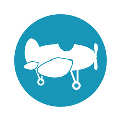 cute airplane flying icon vector illustration design