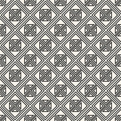 Abstract concept vector monochrome geometric pattern. Black and white minimal background. Creative illustration template. Seamless stylish texture. For wallpaper, surface, web design, textile, decor.