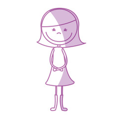 young girl avatar character vector illustration design