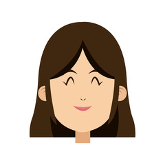 cartoon face of saint virgin mary vector illustration