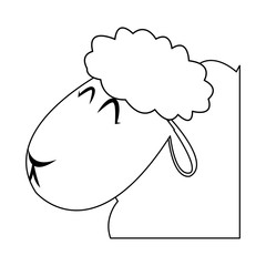 head lamb christmas  manger religion vector illustration