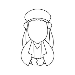 wise man epiphany manger character vector illustration design