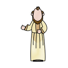 wise man cartoon epiphany tradition icon vector illustration graphic