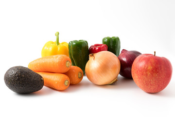 fresh vegetable on white background