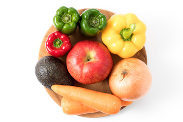 fresh vegetable on white background