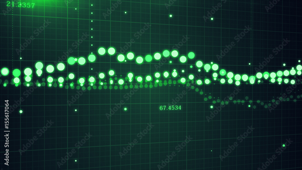 Poster virtual abstract fantasy cyber reality room. walls made of screen monitors with digital digits and c
