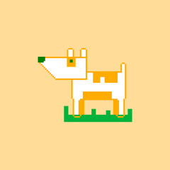 pixel art dog