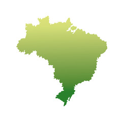 map of brazil landmark geography image vector illustration